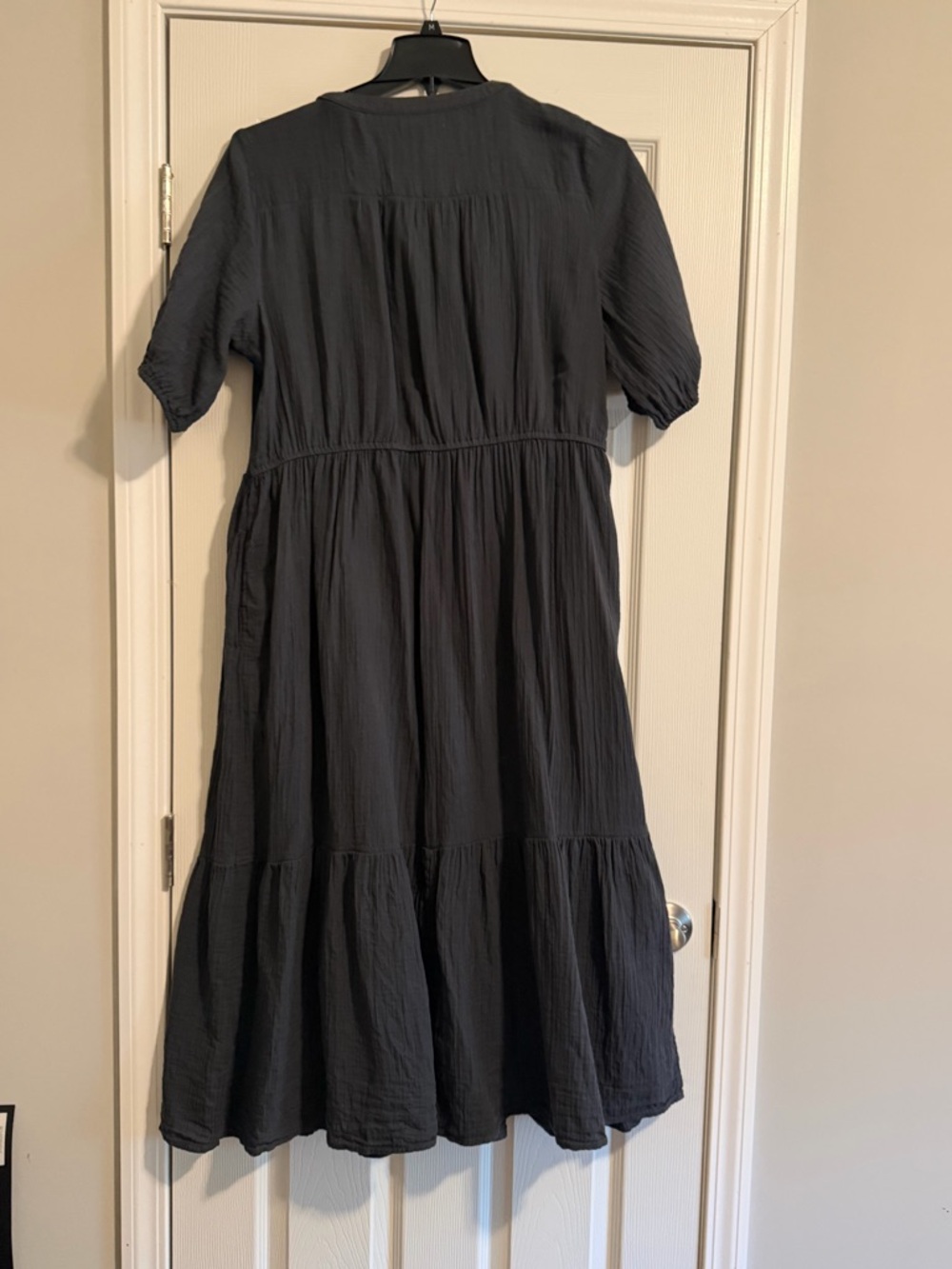 Sonoma Black Maxi Button-Front Dress - Picture 2 of 2